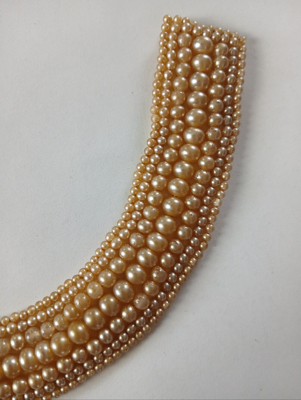 Vintage Faux Pearl Beaded Collar Necklace - Picture 4 of 8